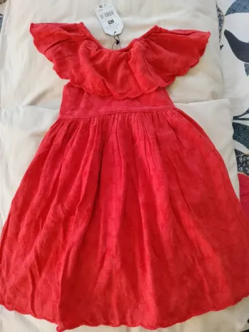 Robe en lin "Une excursion dans le Roussillon" 7 ans neuve étiquetée