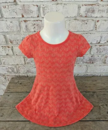 Robe Kiabi Fille - 5 ans (108-113 cm) - Corail Motifs Zig-Zag