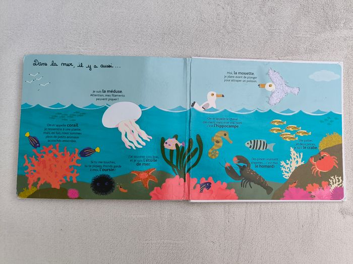 Livre Mes animaux des mers à toucher Milan - photo numéro 6