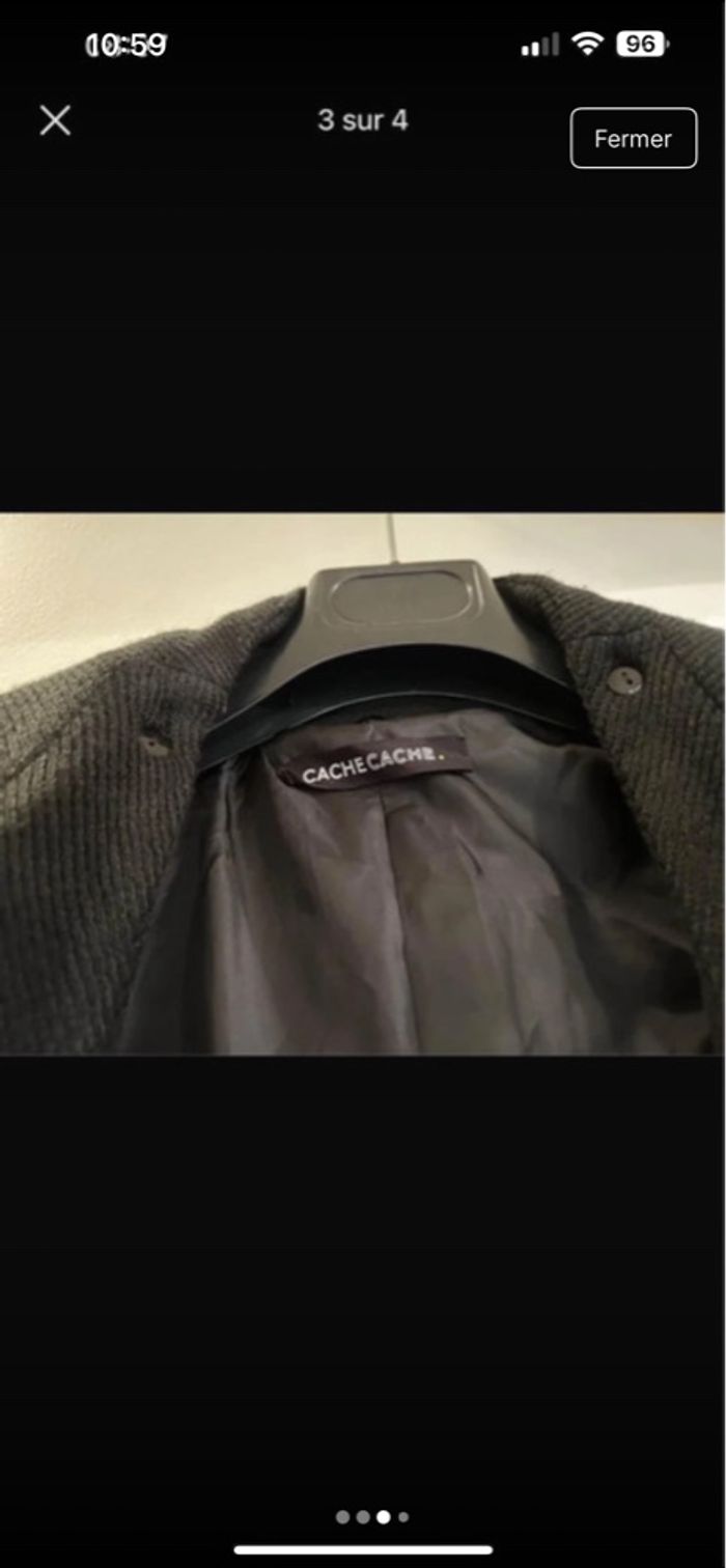 Vends manteau cache cache noir - photo numéro 2