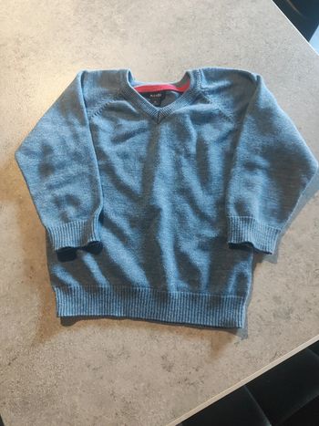 Pull fin Bleu en laine Kiabi garçon taille 4 ans