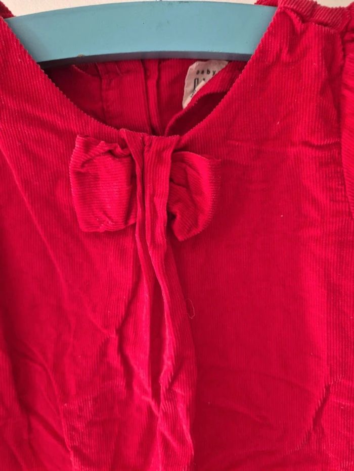Robe rouge manches courtes baby GAP 6-12 mois - photo numéro 3