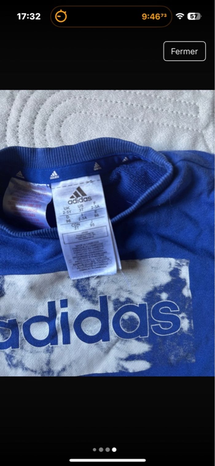 Pull adidas 3 ans très bon état - photo numéro 4