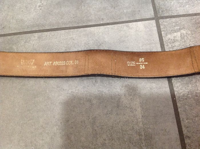 Ceinture homme en cuir marron vintage Levis - photo numéro 7