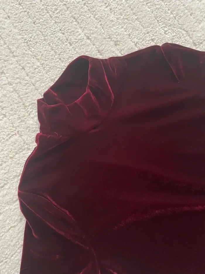 Robe de soirée moulante en velours - photo numéro 6