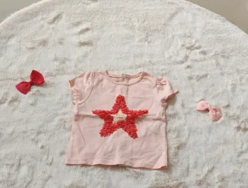 T-shirt rose Kiabi  – 6-9 mois Fille