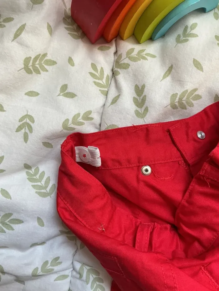 short rouge interdit de me gronder taille réglable 2 ans - photo numéro 8