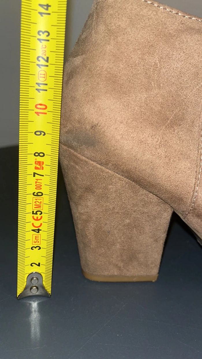 Bottines camel façon daim 38 - photo numéro 10
