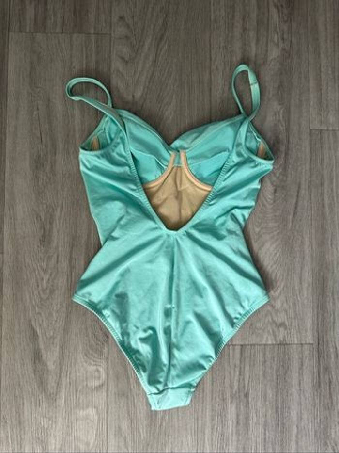 Maillot de bain une pièce bleu turquoise satiné Aquasuit La Perla T44 XXL - photo numéro 5