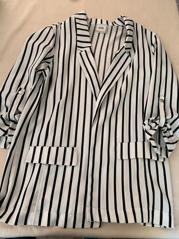 blazer pinkie rayé noir et blanc taille 36 38
