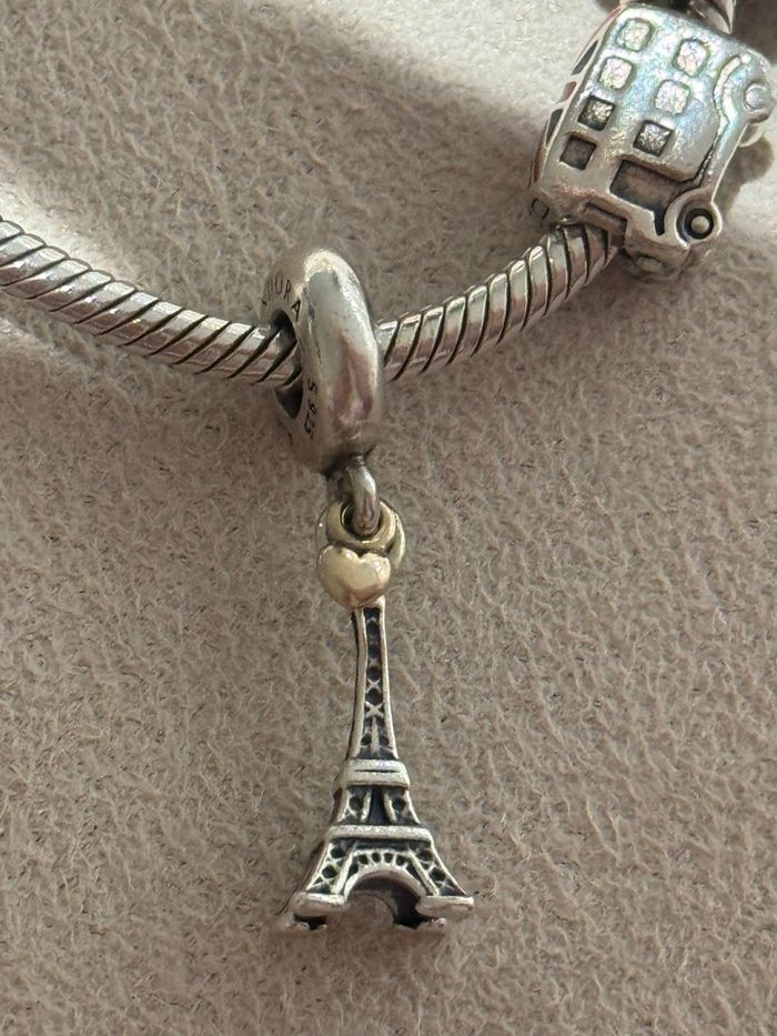 Charm Pandora Pendant Tour Eiffel & Cœur