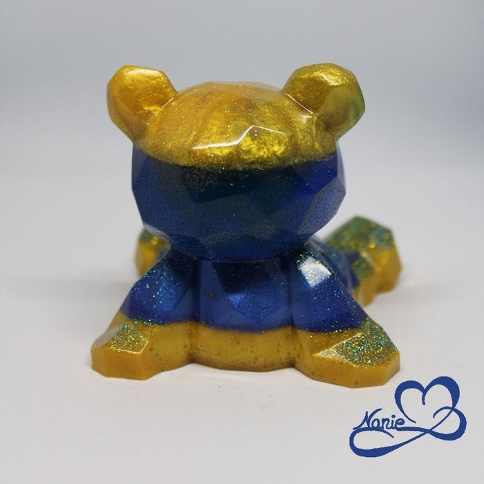 Nounours support téléphone bleu et jaune 🧸 - photo numéro 5