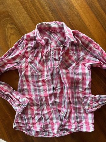 Chemise à carreaux fille 10 ans NKY manches longues