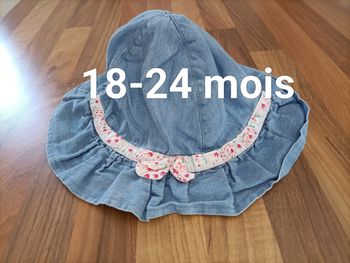 Chapeau bleu et fleuri 12-18 mois Du Pareil au même 