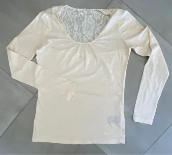 Teeshirt manche longue beige