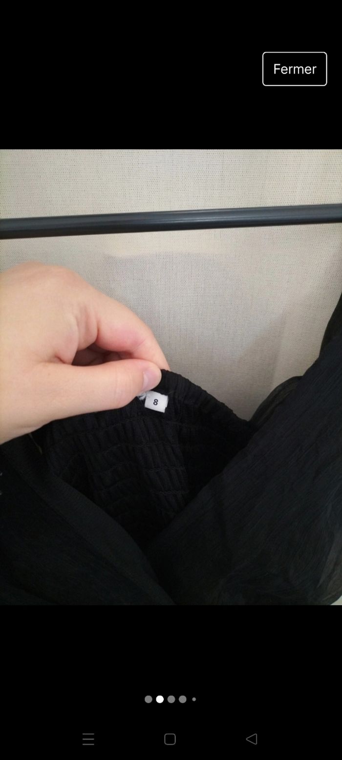 Robe à volants blanche et noire - photo numéro 5