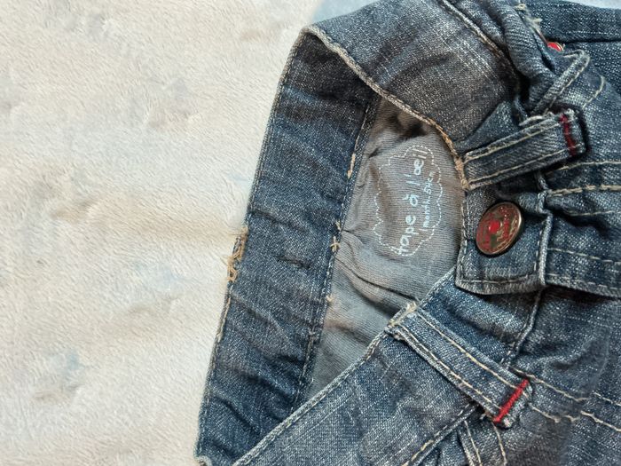 jean bleu doublé taille réglable pressions entre les jambes 1 mois tape à l'oeil - photo numéro 6