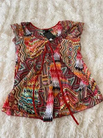 Tunique à motifs colorés taille S/M neuve avec étiquette