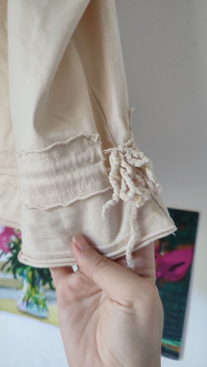 Top coton crème broderie T34 - photo numéro 2