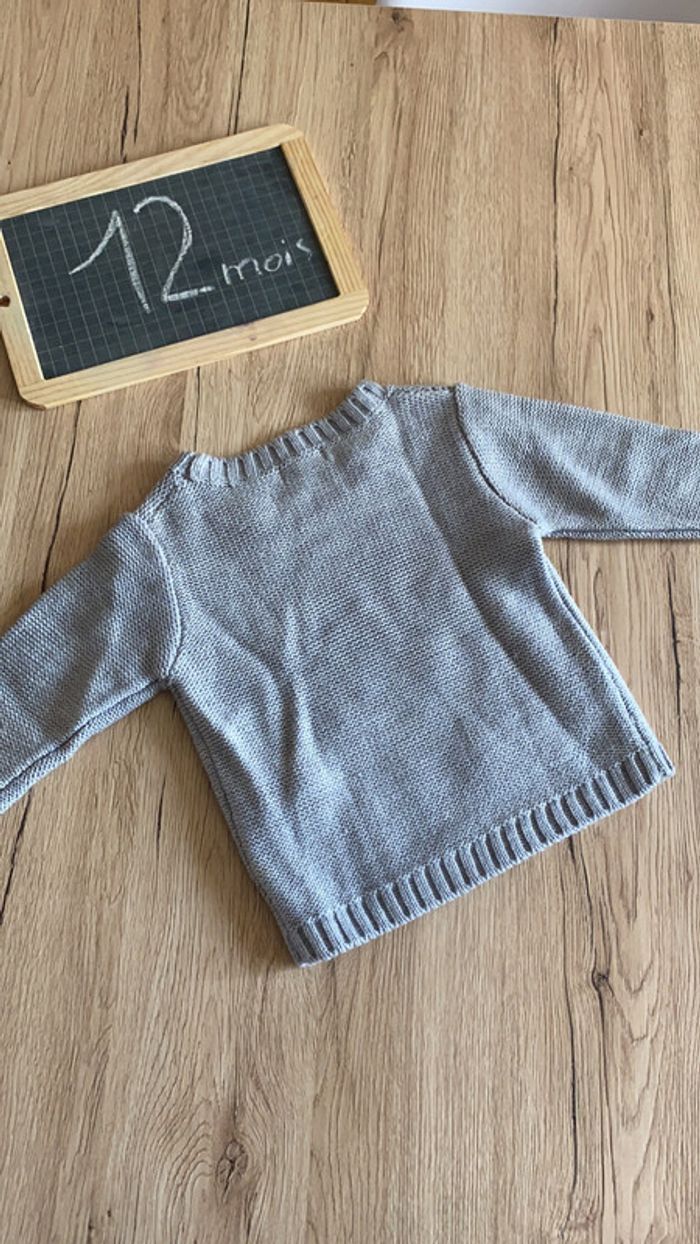 Pull gris - photo numéro 3