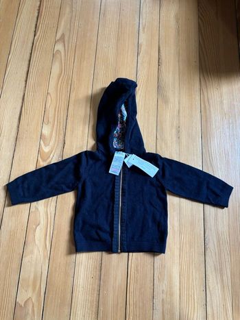 Gilet zippé à capuche 12 mois 