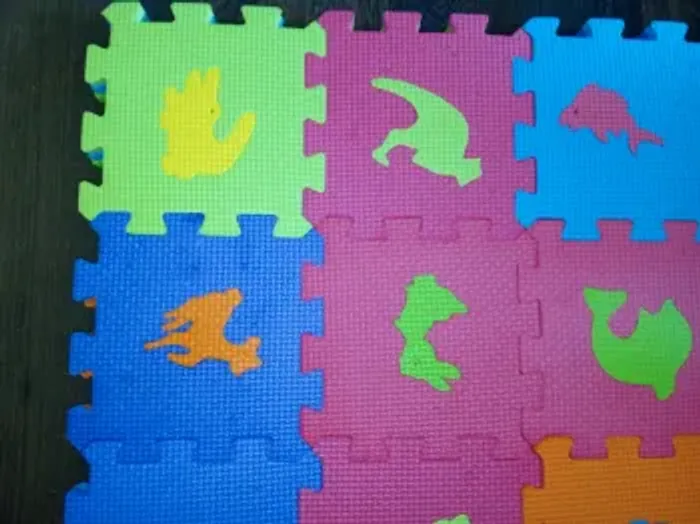 Tapis/Dalle/Puzzles en mousse - 61 pièces - Enfants - Multicolores - photo numéro 8