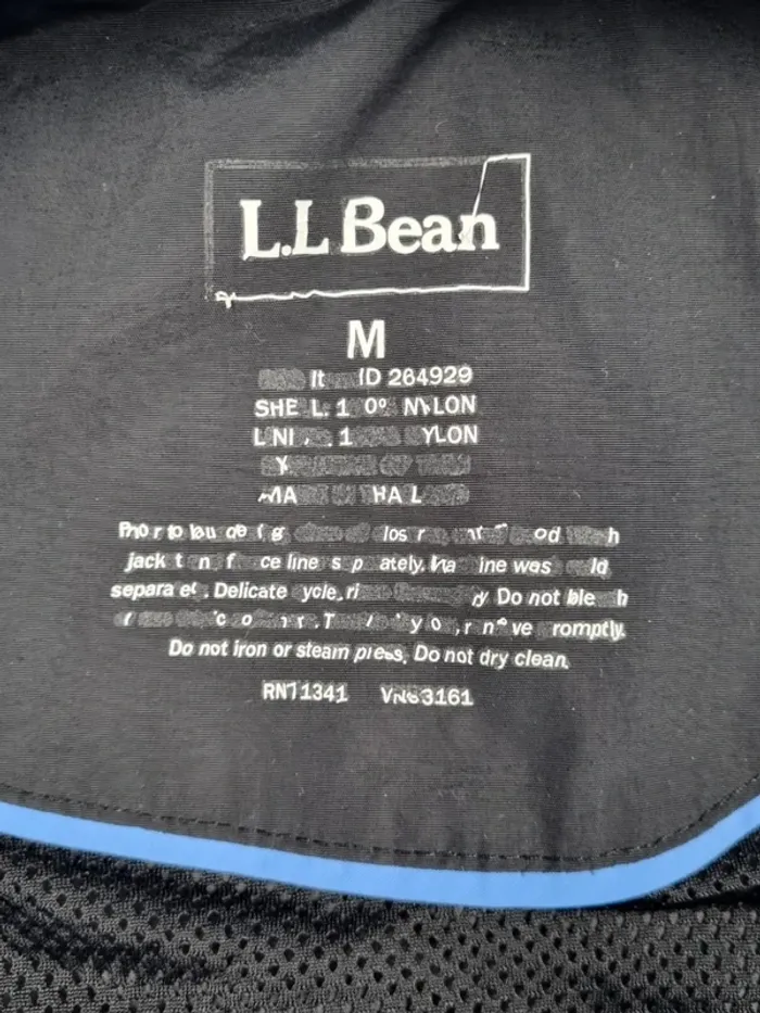 Imperméable L.L. Bean noir – Taille M Femme (mesures en photos) - photo numéro 3