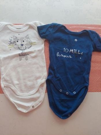 Lot de 2 body 3mois MC