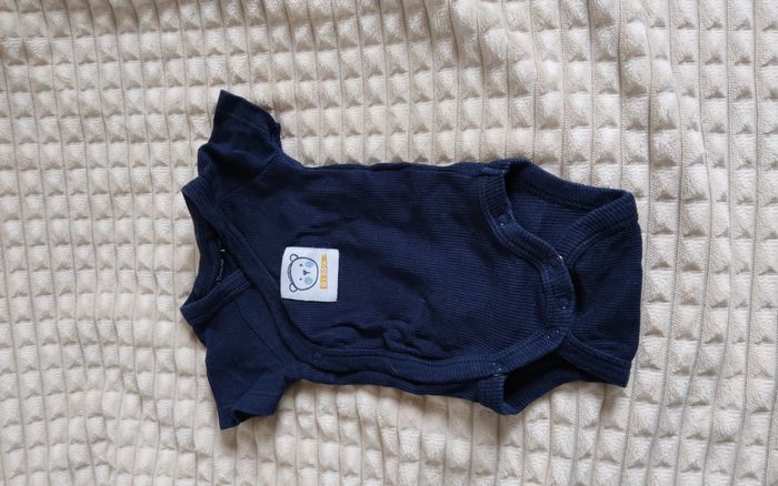 Body croisé bleu marine manche courte