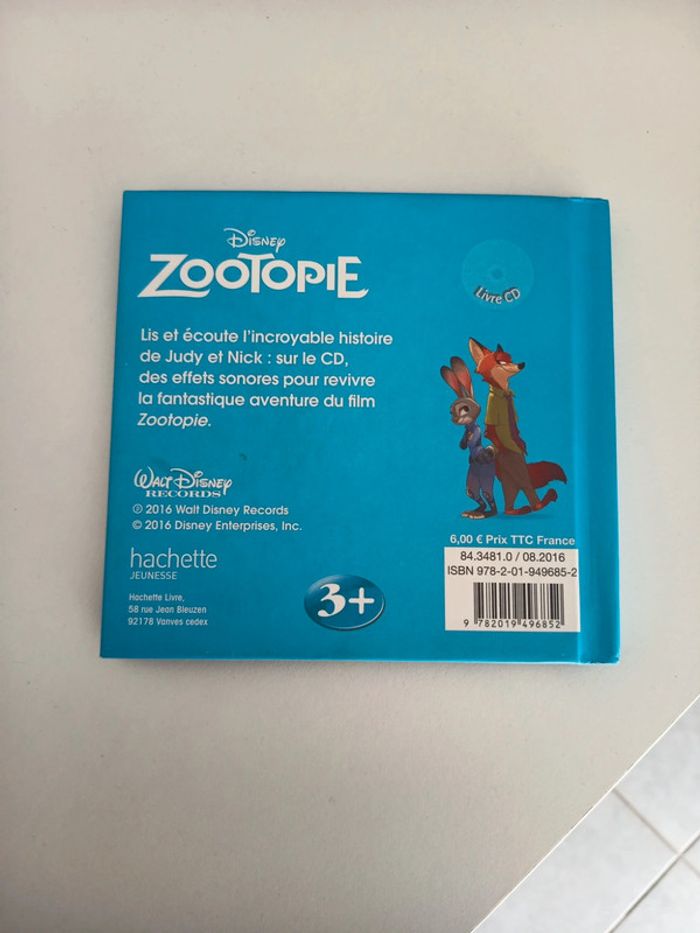 Livre Histoire à écouter Zootopie - photo numéro 3