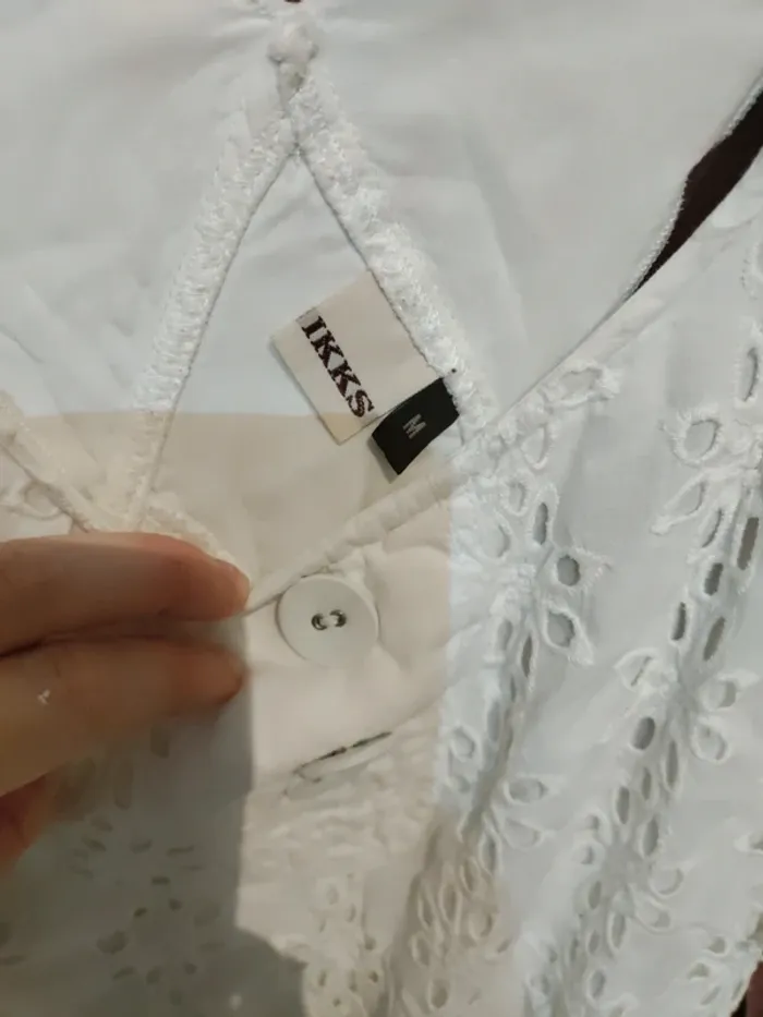 Robe / tunique blanc dentelle IKKS - photo numéro 2