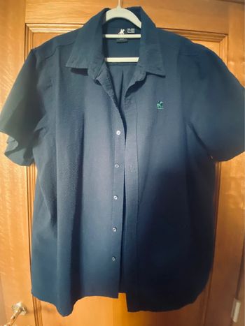 Chemise manches courtes gaufrées