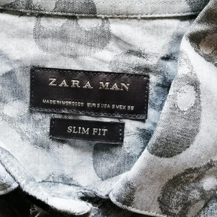Zara Man Halloween Chemise Crâne Vintage Gris Homme Ouija Wizard Mode (Taille S) - photo numéro 6