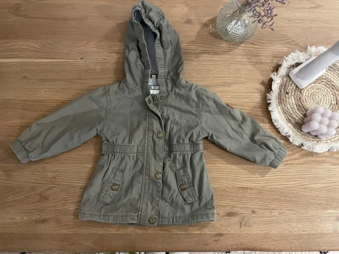 Manteau fille kaki - photo numéro 2