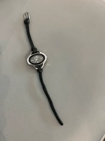 Ted lapidus montre, quartz acier, inoxydable et cuir