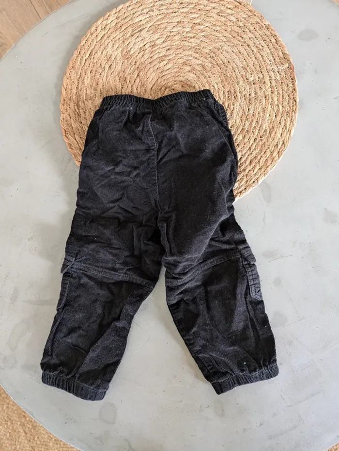 Pantalon velours noir garçon 23 mois - photo numéro 3