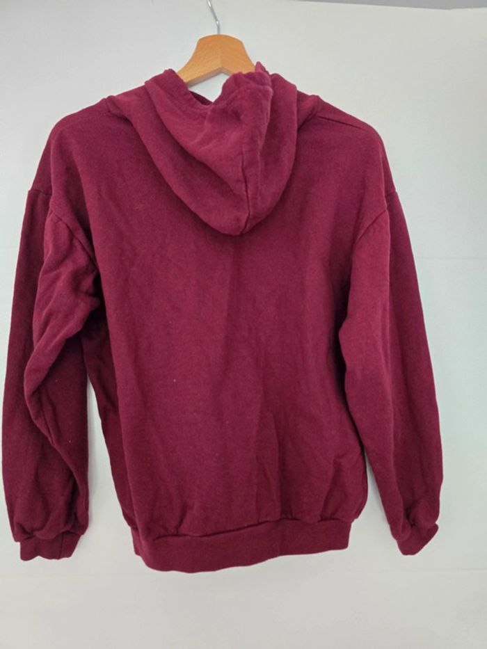 Sweat à capuche bordeaux - photo numéro 2
