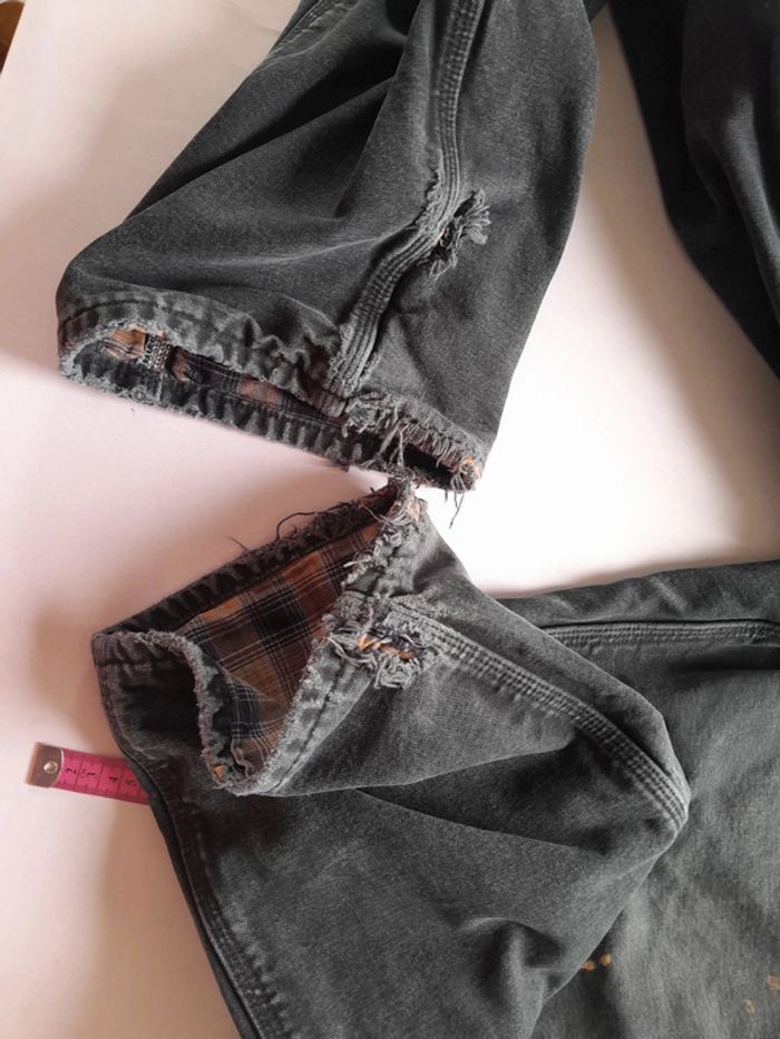 Jean Carhartt pièce rare doublé carreaux workwear 34 - photo numéro 9