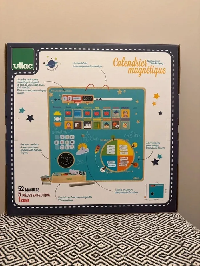 Vilac - Calendrier magnétique Aujourd'hui sur la terre - photo numéro 2