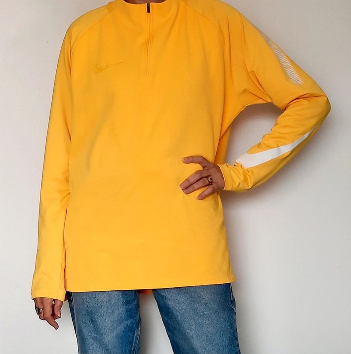 T-shirt quart de zip Nike homme dri-fit L jaune #lora11nike - photo numéro 3
