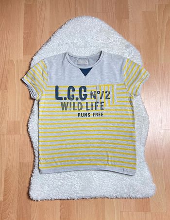 🩸Tee shirt Zara rayé  jaune et gris en TBE 🩸