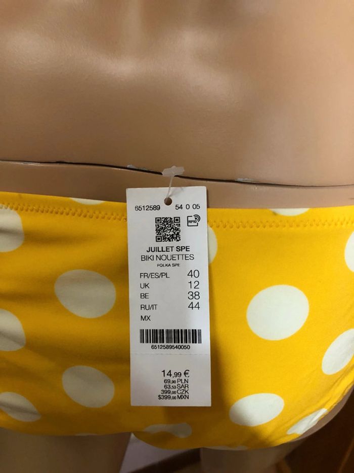 Bikini jaune à pois Etam - n eu f - photo numéro 5