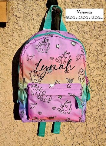 Sac maternelle licorne personnalisé