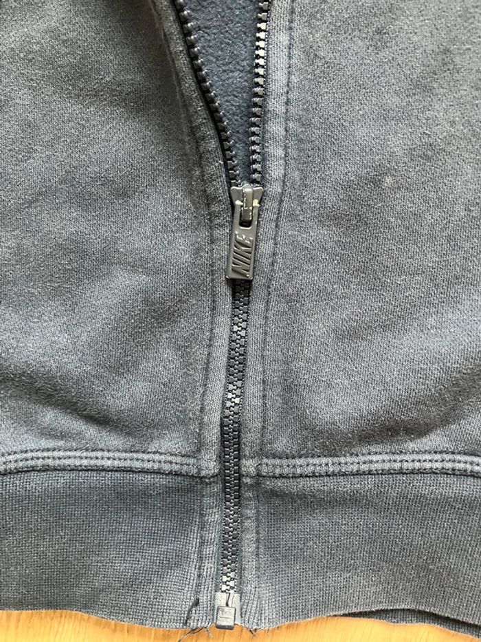 Pull à capuche avec zip Nike bleu marine homme - photo numéro 5