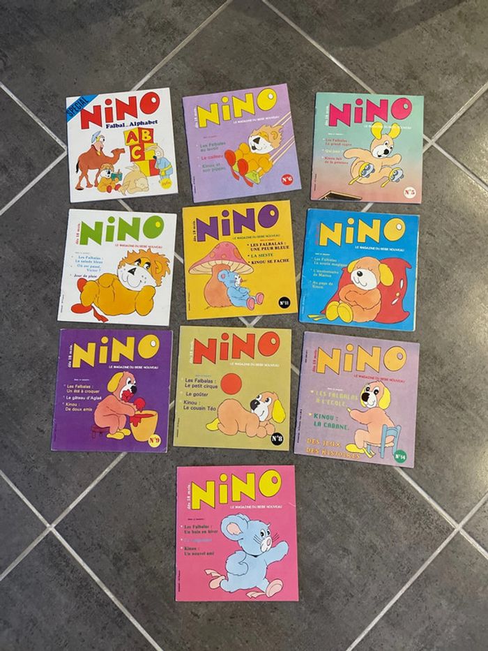 Lot de 10 magazines vintage Nino