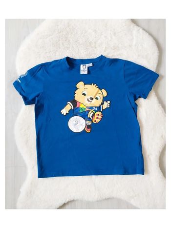 Tee-shirt enfant UEFA Euro 2024 France motif ourson taille 134/140 cm