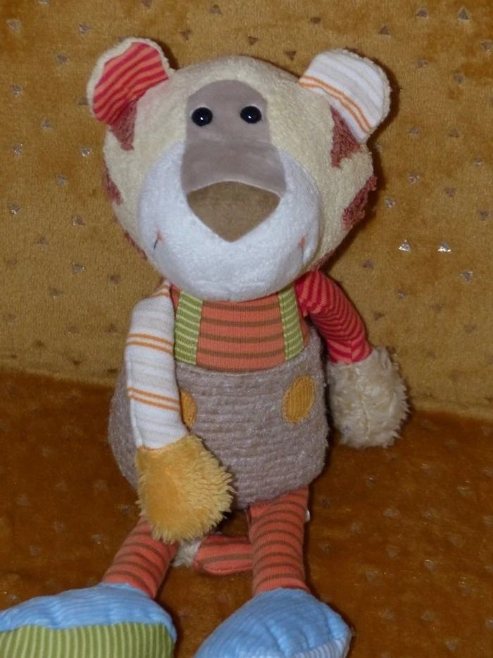 Doudou tigre Patchwork Sweety Sigikid 🐯 état neuf - photo numéro 2