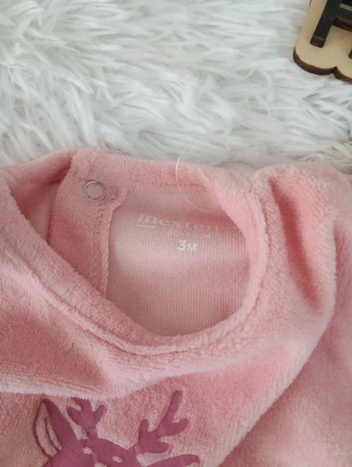 Pyjama neuf 3 mois fille velours - photo numéro 2