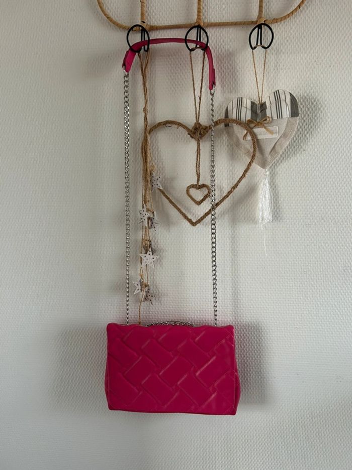 Sac bandoulière fuchsia - photo numéro 4