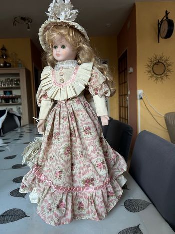 Magnifique Poupée de Collection en Porcelaine - Style Victorien - 40 cm